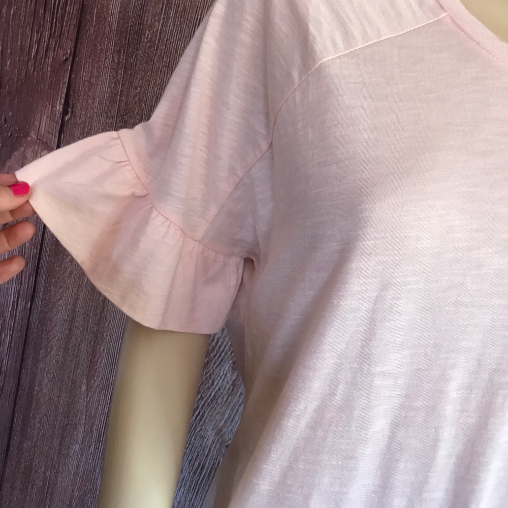 Cato Pink Top Ruffle Sleeves Small - Picture 4 of 8
